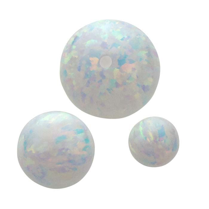 Kyocera Fire & Snow Opal Half-Drilled Bead
