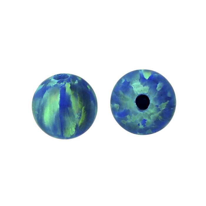 Kyocera Peacock Opal Half-Drilled 4mm Bead
