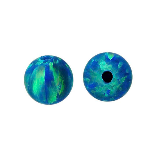 Kyocera Peacock Opal Half-Drilled 4mm Bead