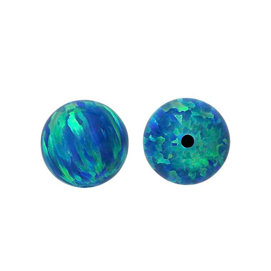 Kyocera Peacock Opal Half-Drilled 6mm Bead