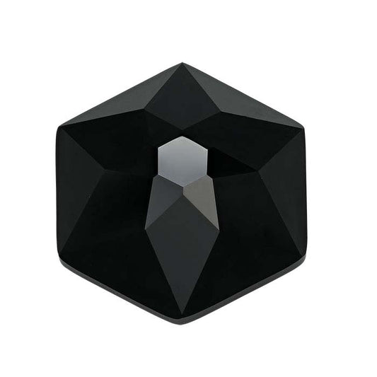 Black Onyx Hexagon Rose-Cut Cabochon
