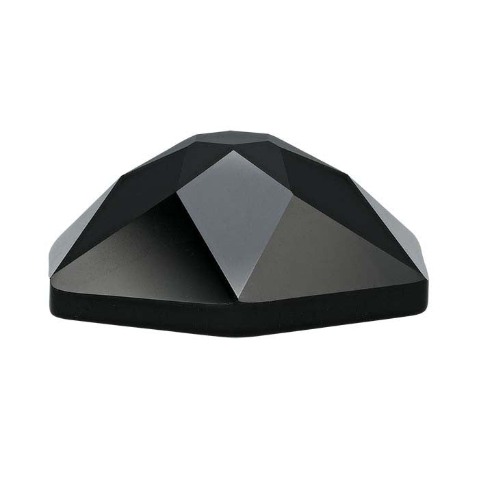 Black Onyx Hexagon Rose-Cut Cabochon