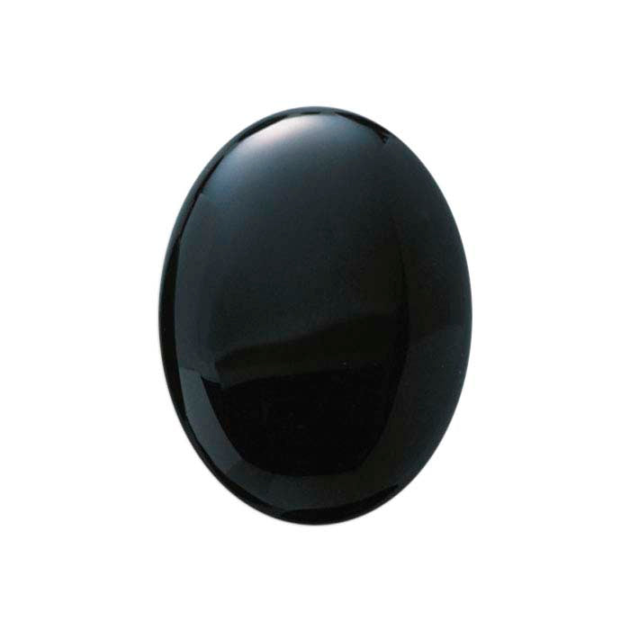 Black Onyx 7 x 5mm Oval Cabochon