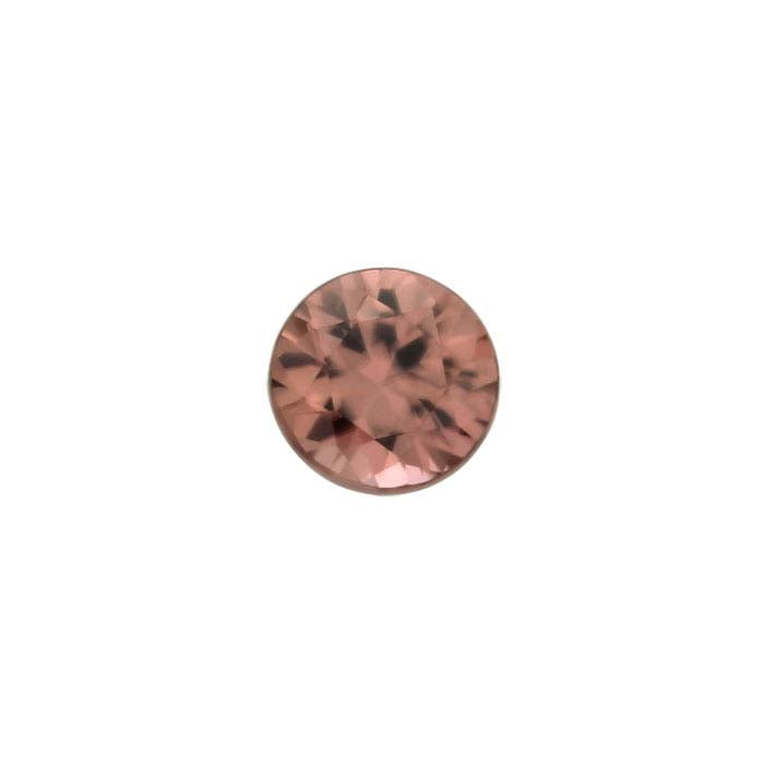 Rose Zircon Round Faceted Gemstone