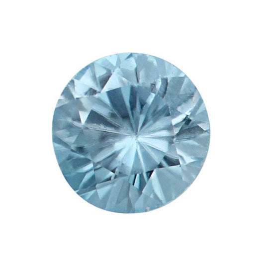 Blue Zircon Round Faceted Gemstones, AA Grade
