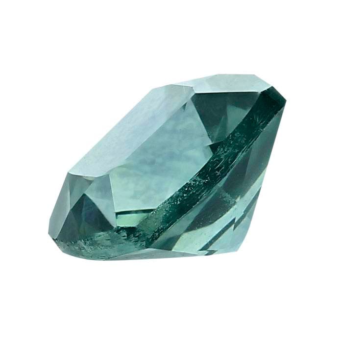 American Mined™ Teal Montana Sapphire™ Cushion Faceted Gemstone