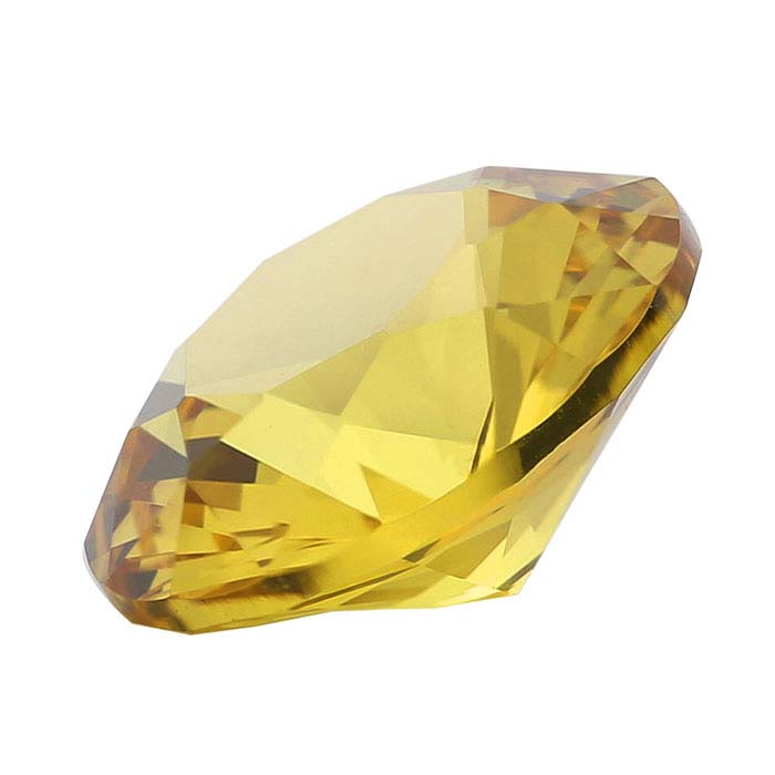 Simulated Golden Topaz 2mm Round Faceted Gemstone