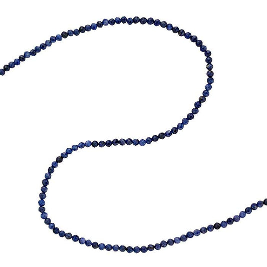 Sapphire 2mm Faceted Round Bead