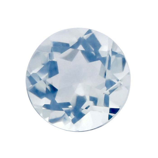 Blue Moon Quartz Round Faceted Gemstone