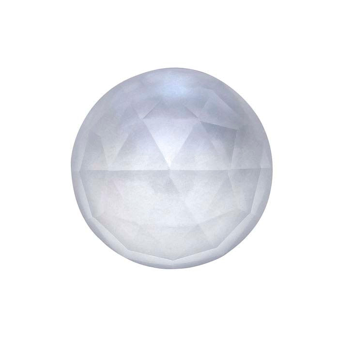 White Topaz Round Rose-Cut Cabochon
