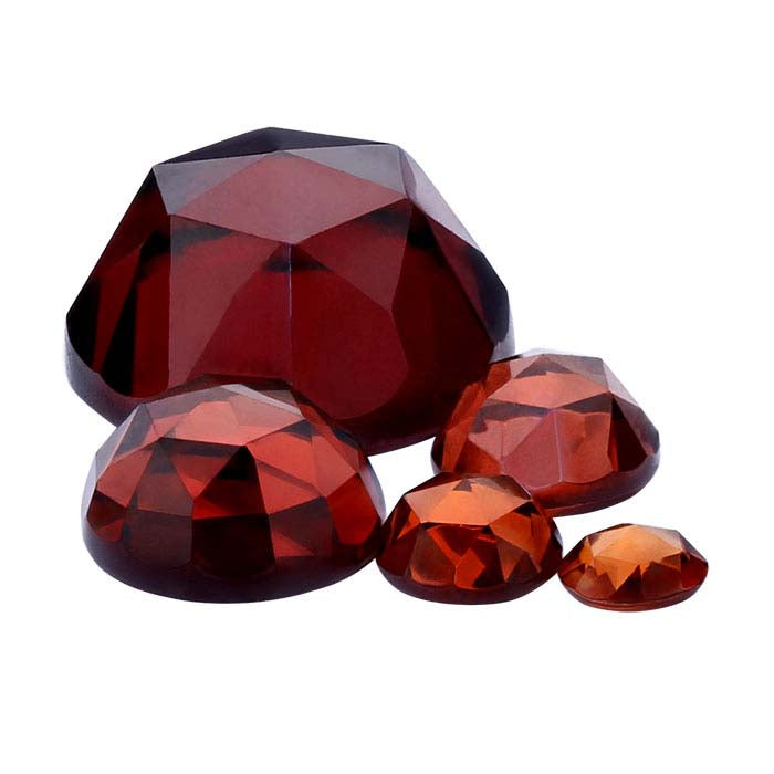 Garnet Round Rose-Cut Cabochon
