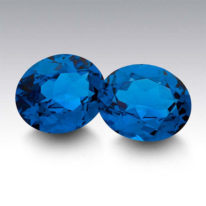 Lab-Grown Blue Spinel Oval Faceted Gemstone