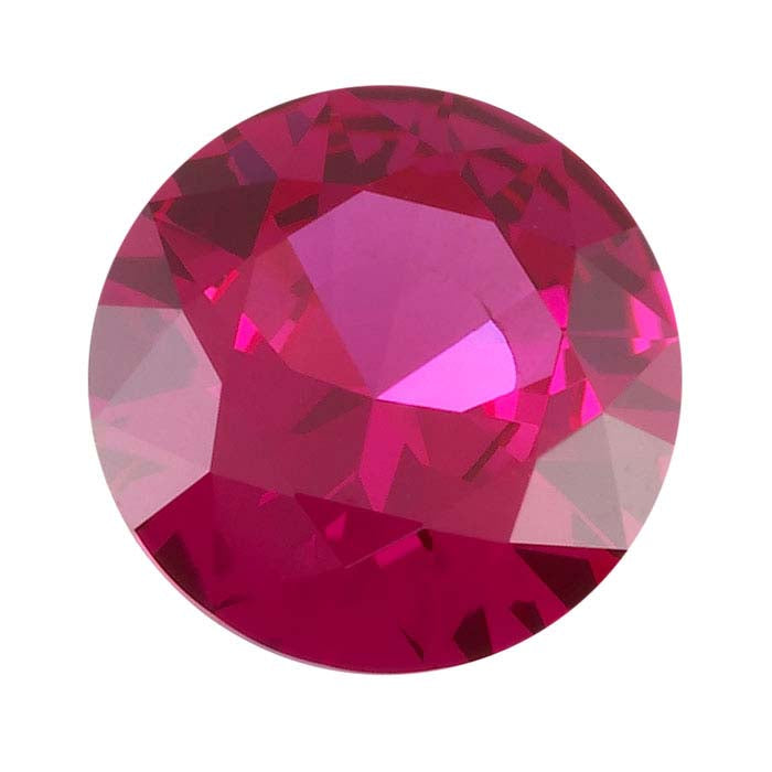 Lab-Grown Ruby Round Faceted Gemstone