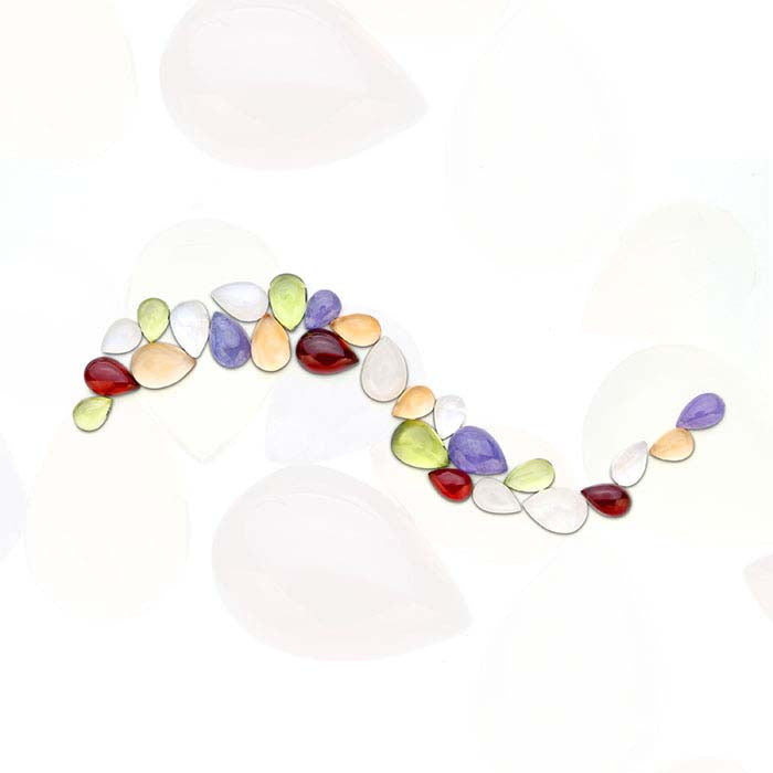 Rainbow Moonstone Pear Cabochon