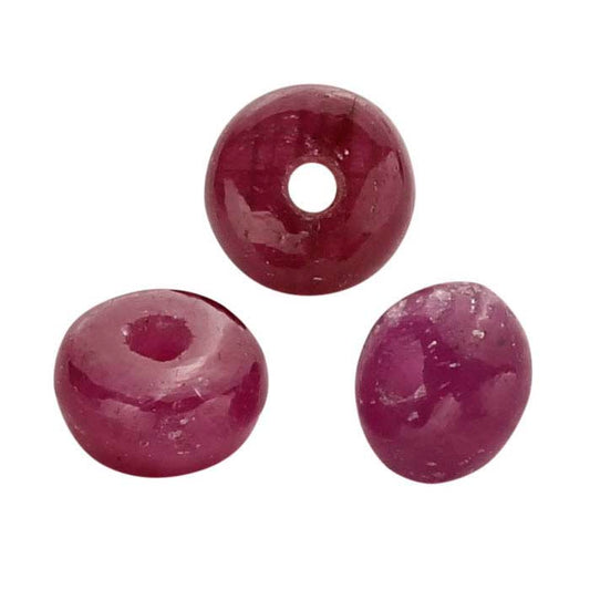Ruby Saucer Bead