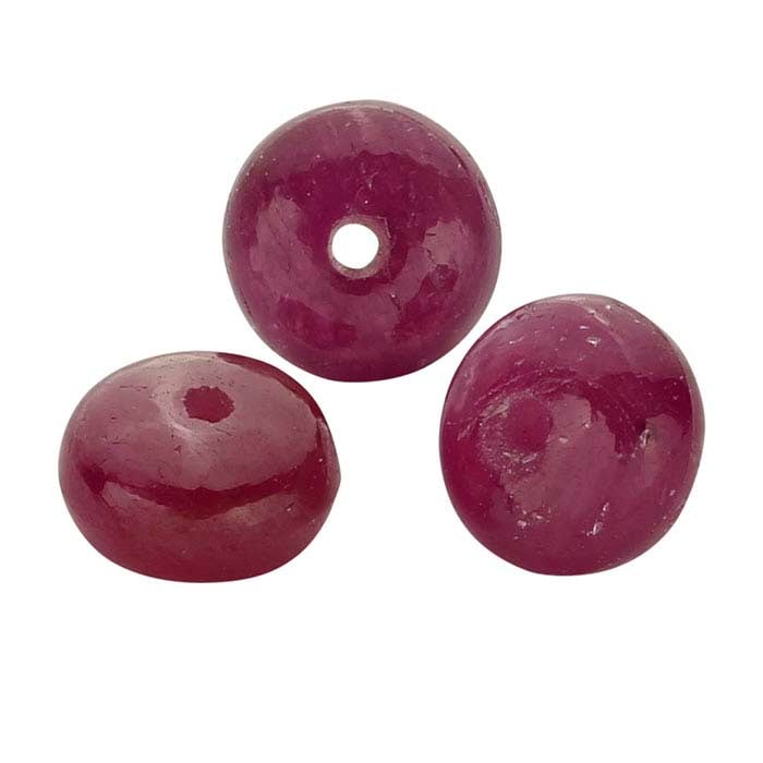 Ruby Saucer Bead