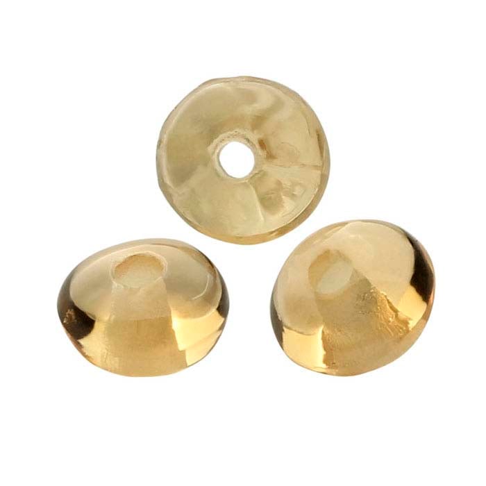 Golden Citrine Saucer Bead