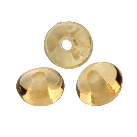 Golden Citrine Saucer Bead