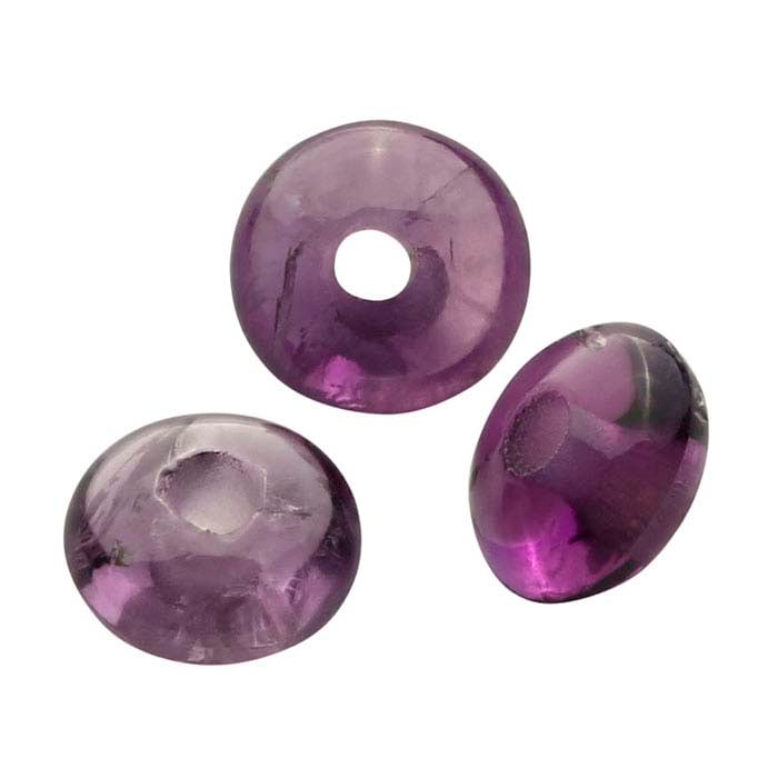 Amethyst Saucer Bead