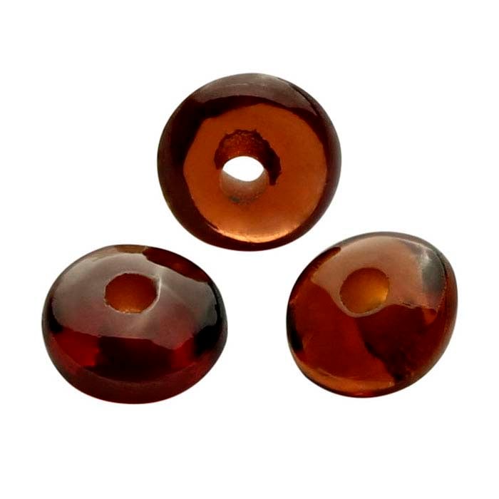 Garnet Saucer Bead