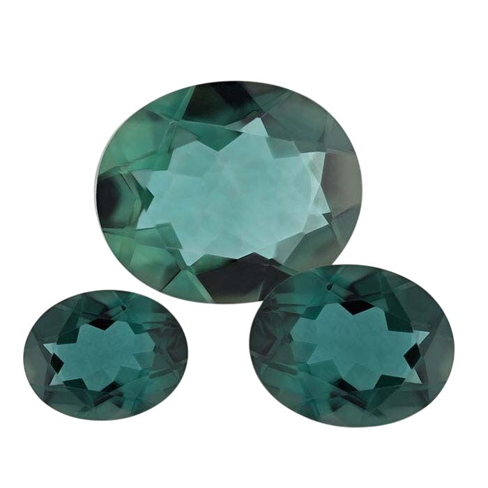 Simulated Emerald Oval Faceted Gemstone