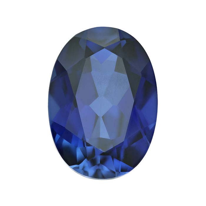 Lab-Grown Sapphire Oval Faceted Gemstone