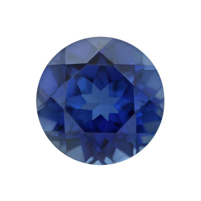 Lab-Grown Sapphire Round Faceted Gemstone