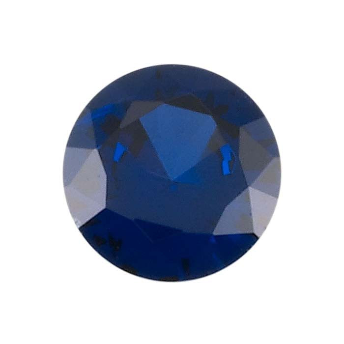 Lab-Grown Sapphire Round Faceted Gemstone
