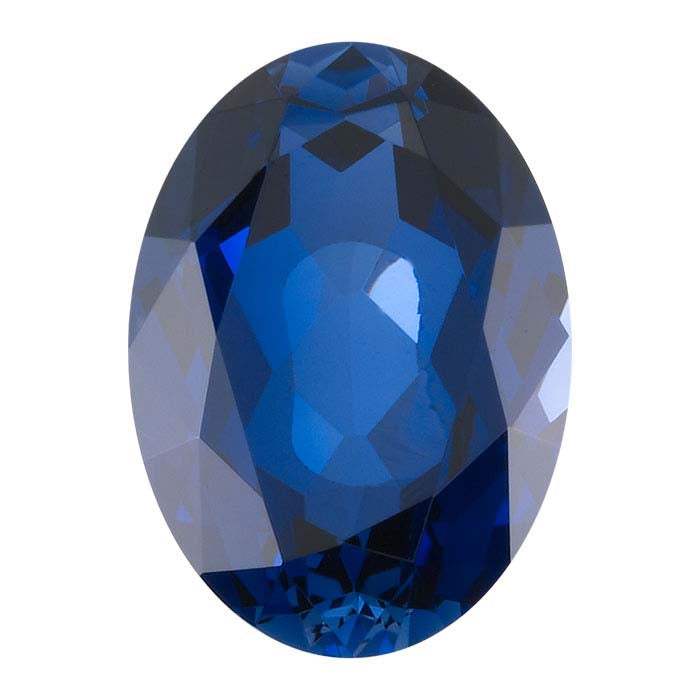 Lab-Grown Sapphire Oval Faceted Gemstone