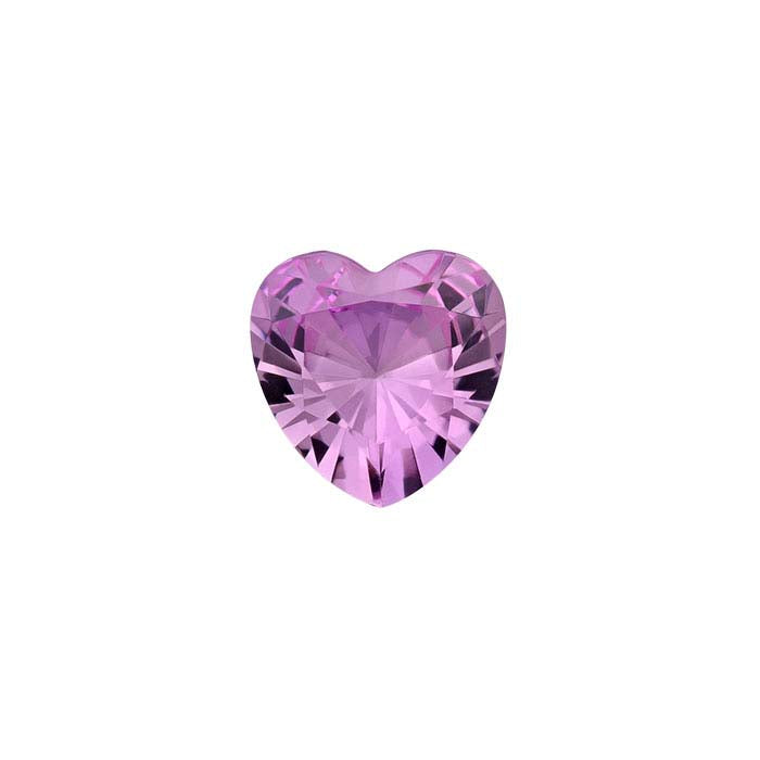 Simulated Pink Tourmaline 4mm Heart Faceted Gemstone
