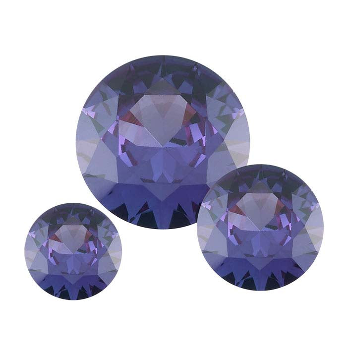 Simulated Alexandrite Round Faceted Gemstone