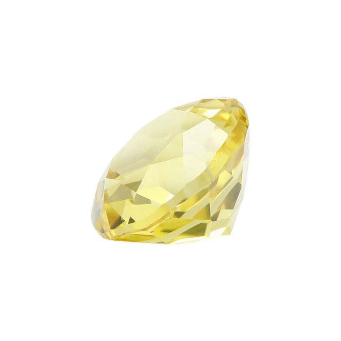 Simulated Golden Topaz Round Faceted Gemstone