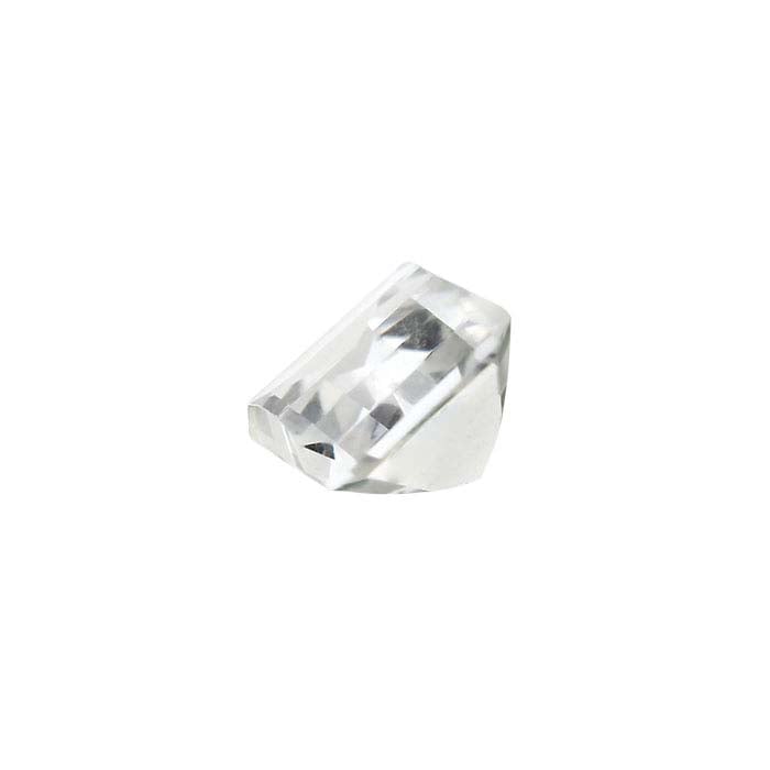 American Mined™ Arkansas Ice Quartz™ Barrel-Cut Emerald-Cut Faceted Gemstone