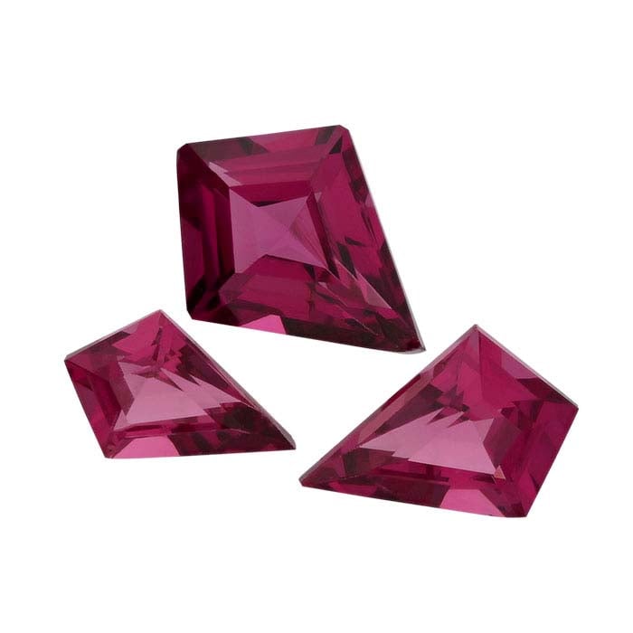 Rhodolite Garnet Kite Faceted Gemstone