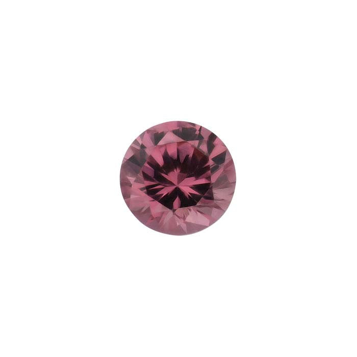 Rhodolite Garnet Round Precision-Cut Faceted Gemstone, AAA-Grade
