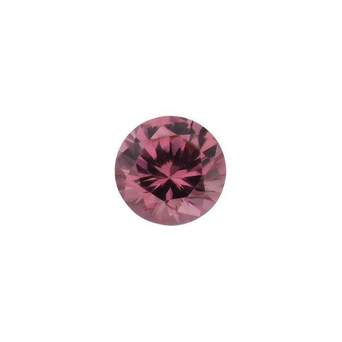 Rhodolite Garnet Round Precision-Cut Faceted Gemstones, AAA-Grade