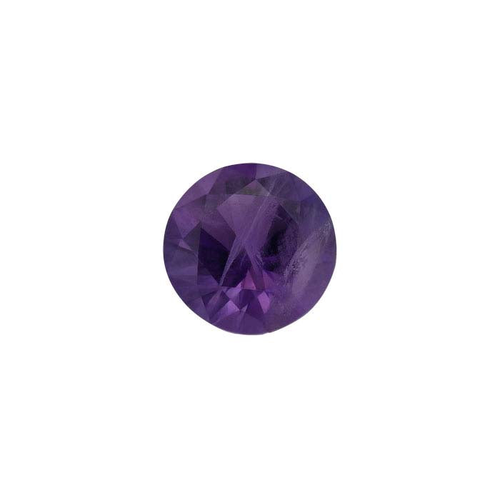 Amethyst Round Precision-Cut Faceted Gemstones, AAA-Grade