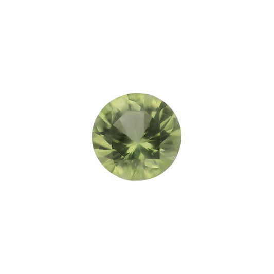 Peridot Round Precision-Cut Faceted Gemstones, AAA-Grade