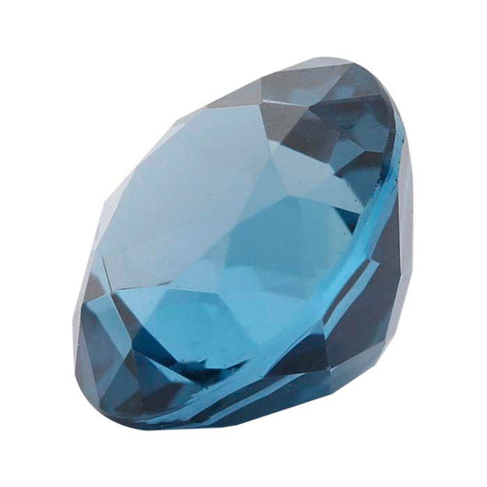 London-Blue Topaz Round Faceted Gemstones, AA-Grade