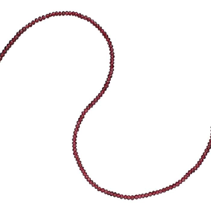 Garnet Faceted Button Bead Strand