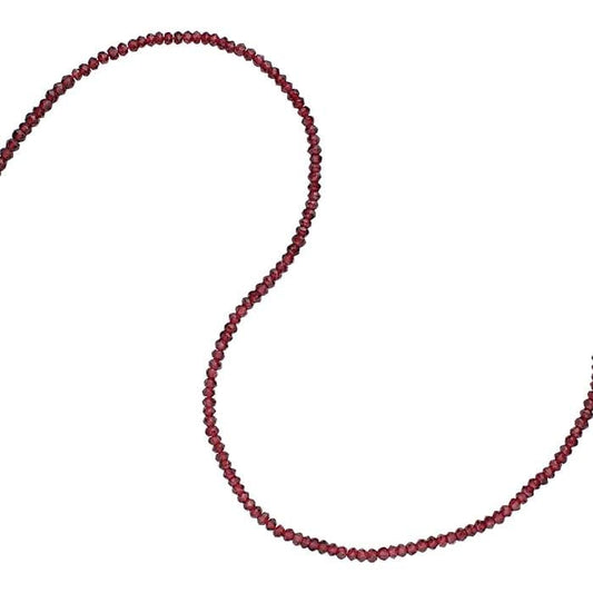 Garnet Faceted Button Bead Strand