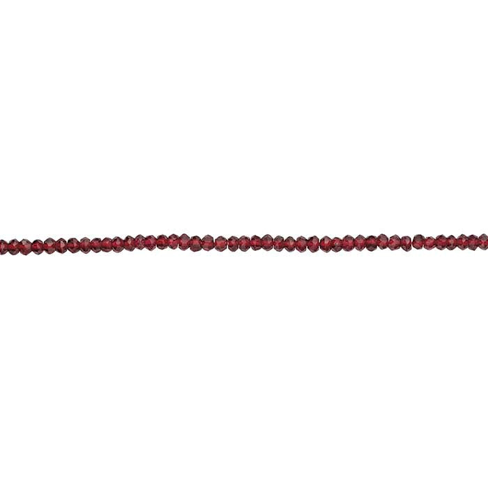 Garnet Faceted Button Bead Strand