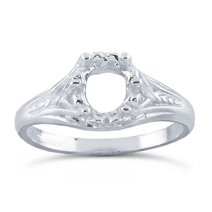 Sterling Silver Oval Ring Mounting
