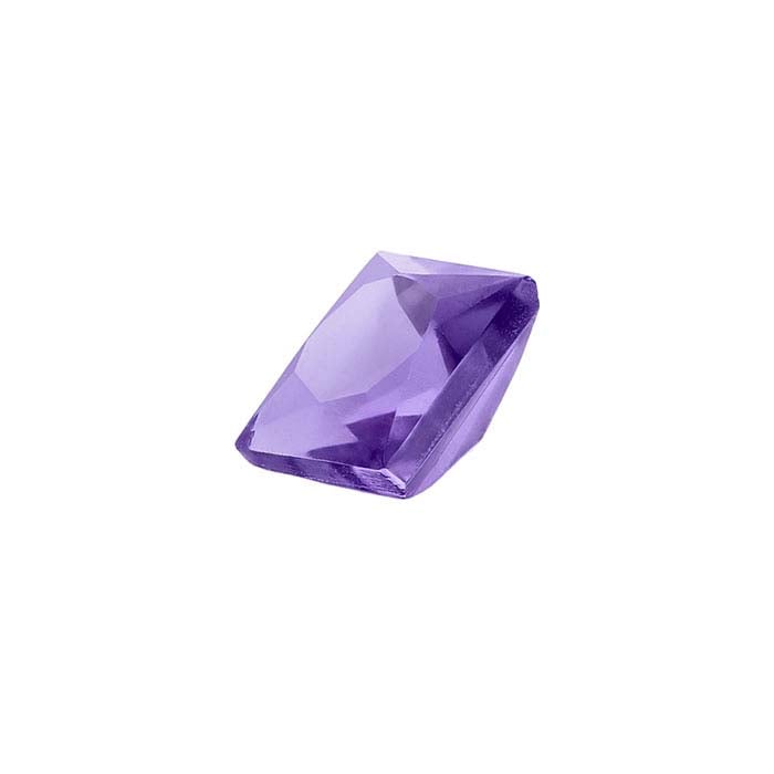 Amethyst Princess-Cut Faceted Gemstone, AA-Grade