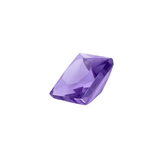 Amethyst Princess-Cut Faceted Gemstone, AA-Grade