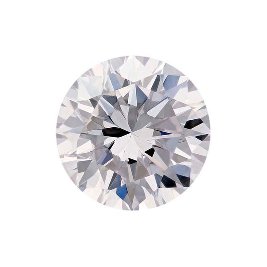 CZ Round Machine-Cut Faceted Gemstone