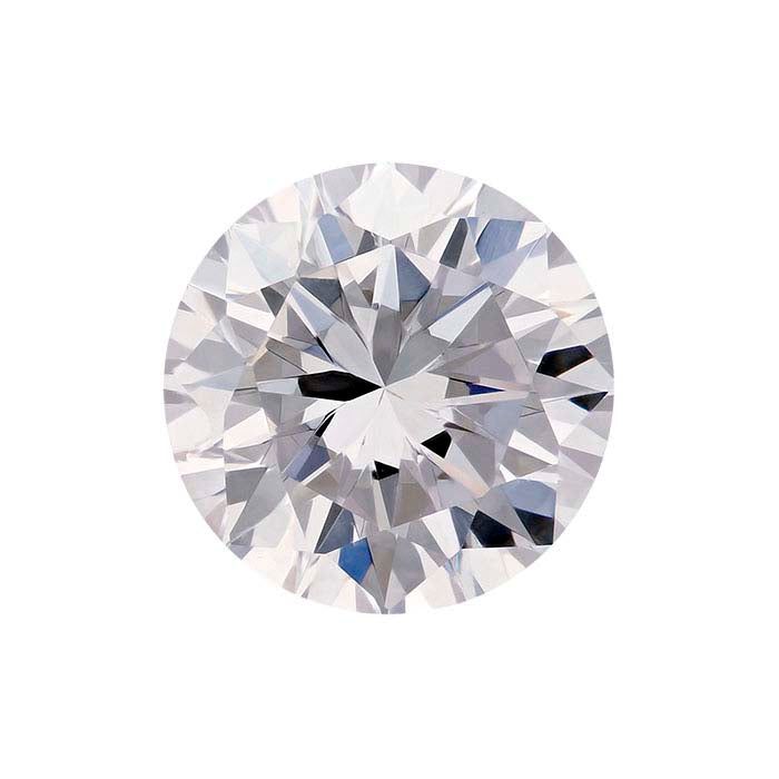 CZ Round Machine-Cut Faceted Gemstone