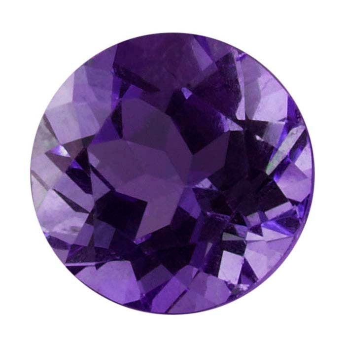 Amethyst Round Faceted Gemstones, AAA-Grade