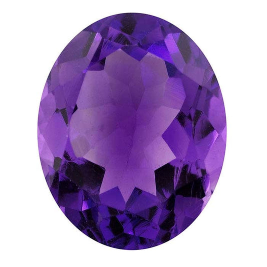 Amethyst Oval Faceted Gemstones, AAA-Grade