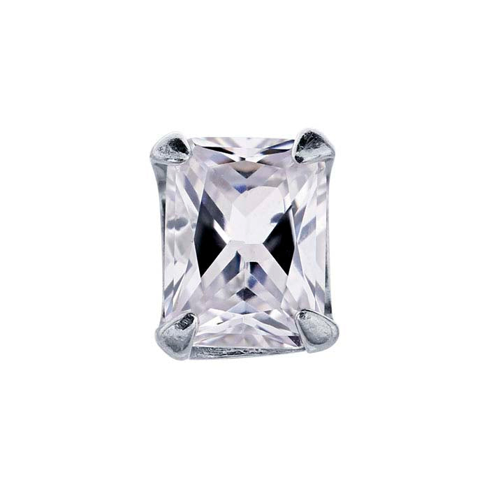 Sterling Silver ReadySet™ Emerald-Cut Setting